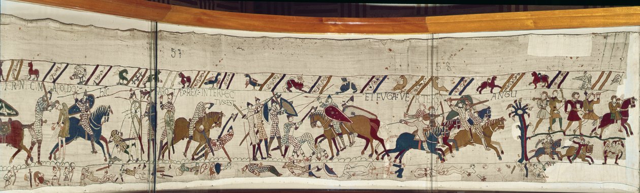 Harold királyt megölik, az angolok pedig repülnek, Bayeux Tapestry alkotó: Unbekannt Unbekannt
