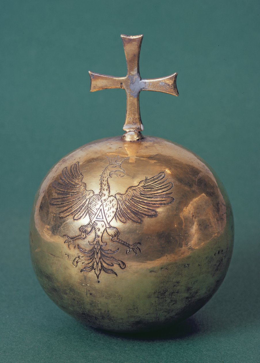 Anna Jagelló királynő gömbje, Anna királynő rendelte meg koronázási dísztárgyai részeként, 1572 körül alkotó: Unbekannt Unbekannt