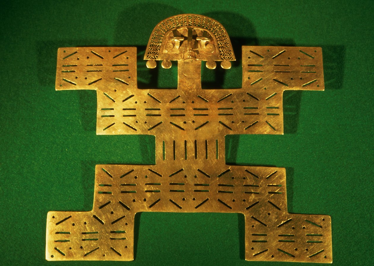 Melldísz a Tolima régióban, Kolumbia, i.sz. 500-1500 körül (arany) alkotó: Unbekannt Unbekannt