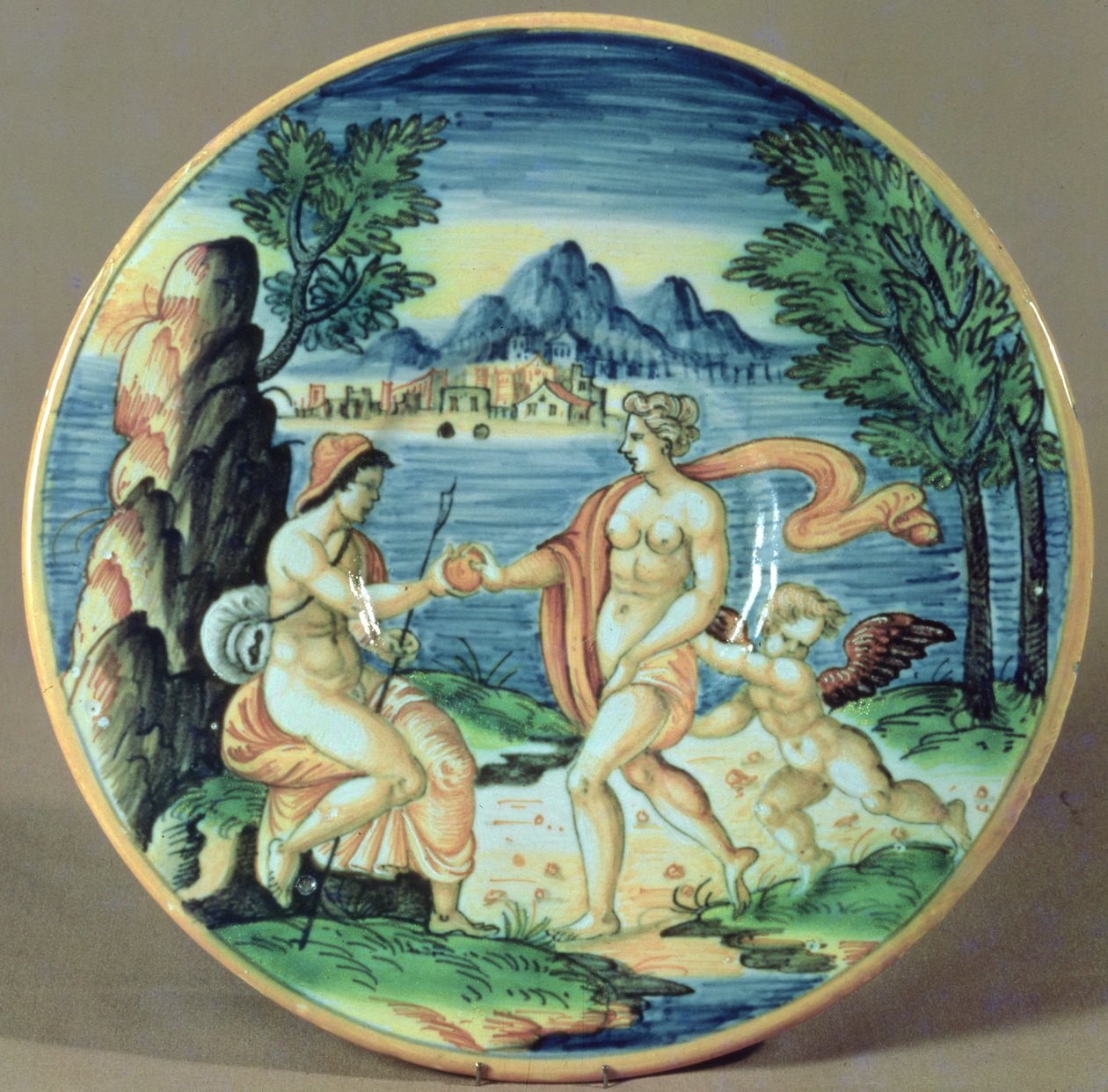 Párizst és Vénuszt ábrázoló tábla, Giovanni-Battista da Faenza (1540-1614), 1563 alkotó: Unbekannt Unbekannt