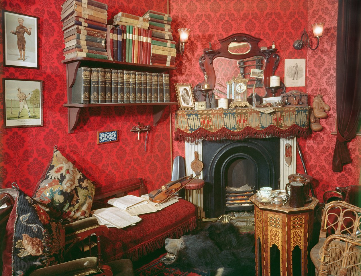Sherlock Holmes szoba rekonstrukciója a Sherlock Holmes Pubban alkotó: Unbekannt Unbekannt
