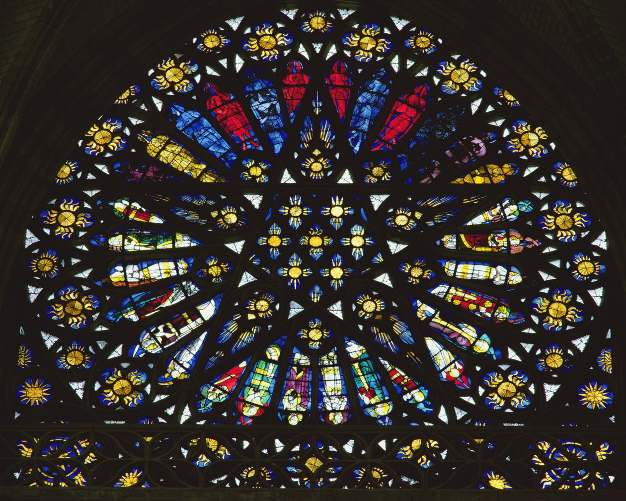 Dávid Sari ablaka a Saint-Ouen-i apátsági templomban, 1440 körül alkotó: Unbekannt Unbekannt