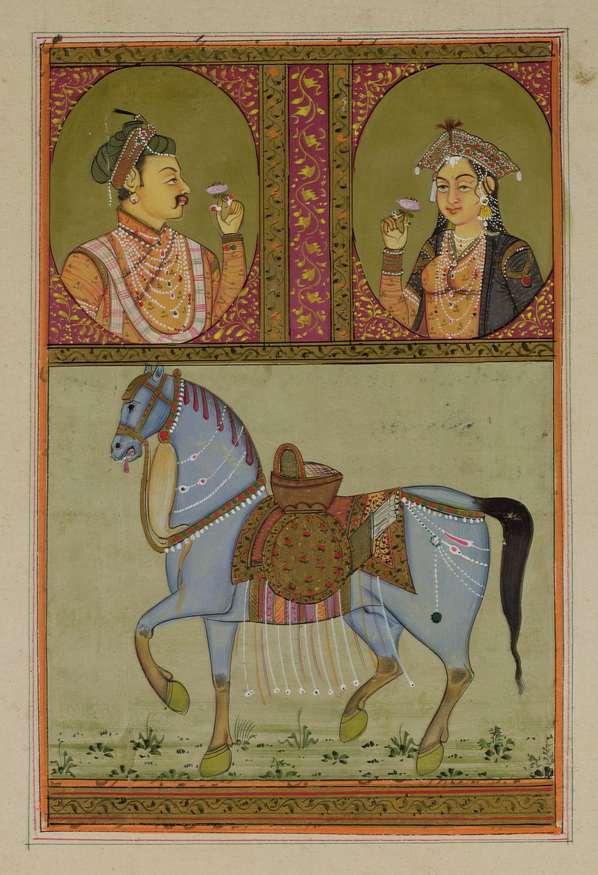 Shah Jahan (1592-1666) és Muntaz Mahal, felesége (megh. 1629), mogul alkotó: Unbekannt Unbekannt