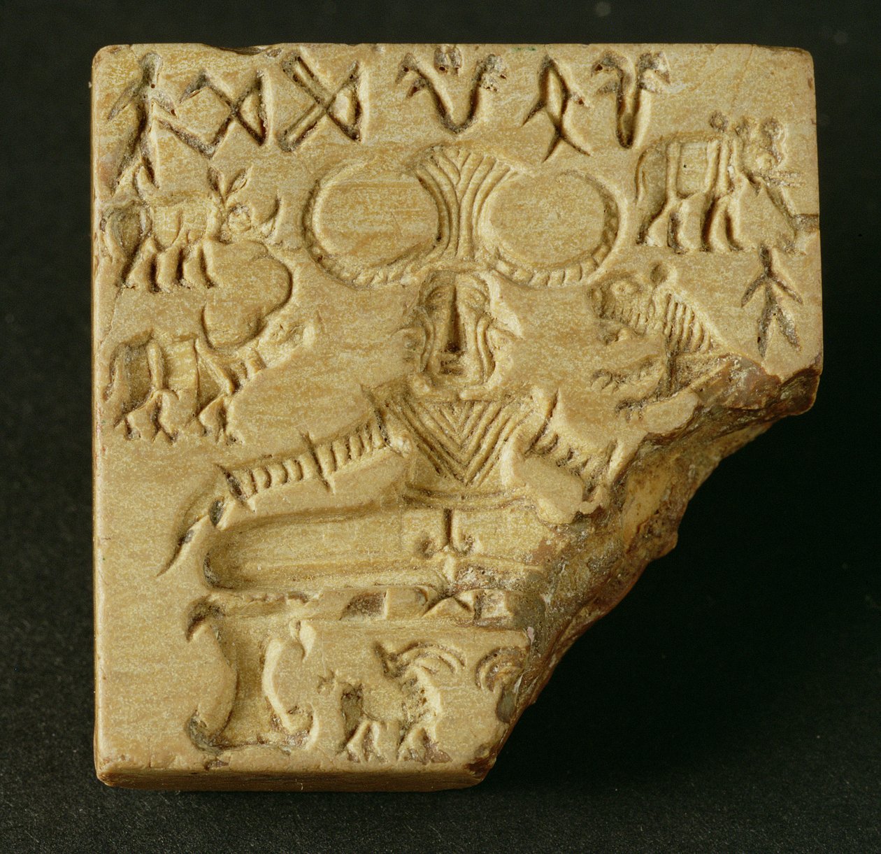 Steatite Pasupati pecsét, Mohenjodaro, ie 2300-1750 alkotó: Unbekannt Unbekannt