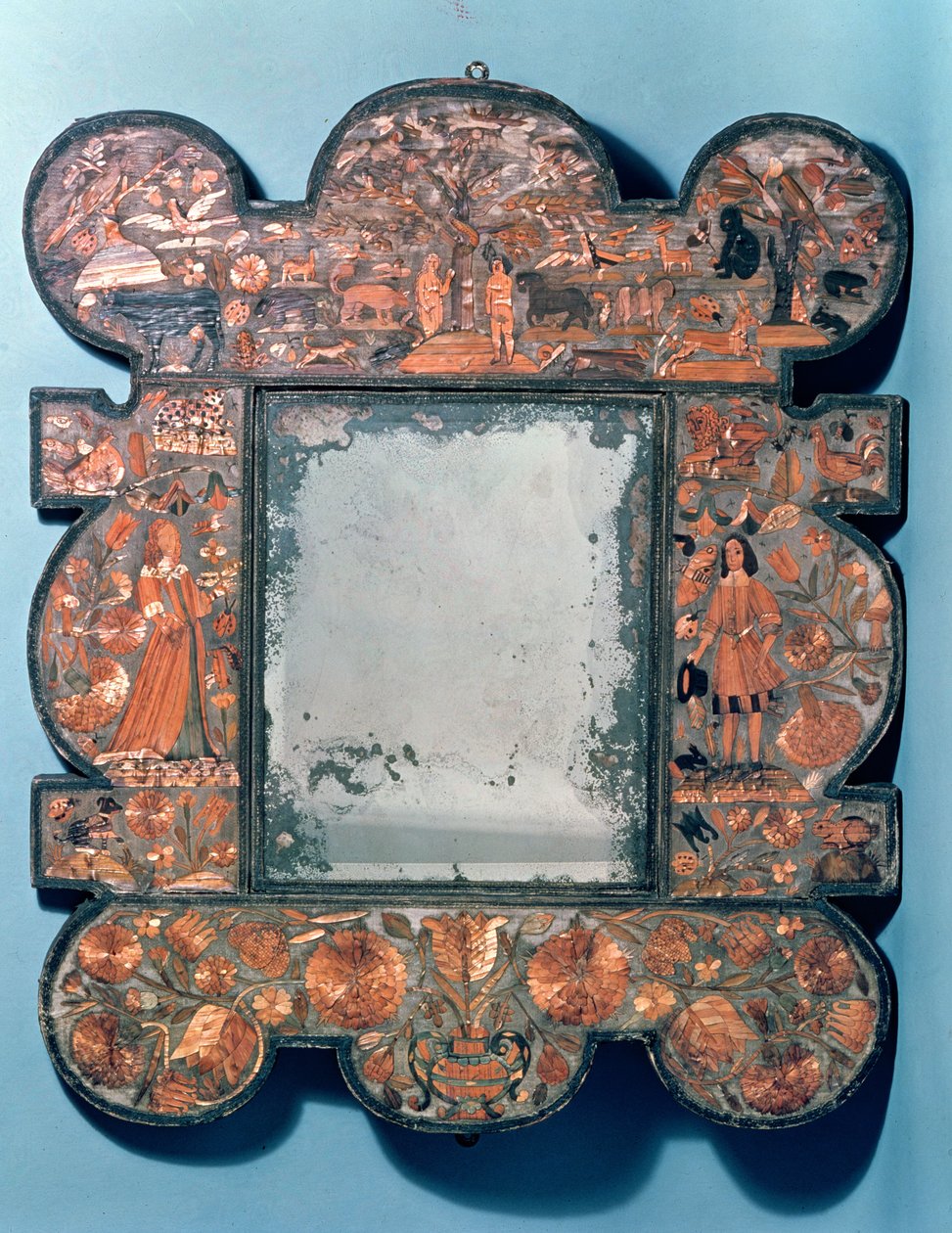 Szalmából készült tükörkeret, 1670-80 alkotó: Unbekannt Unbekannt