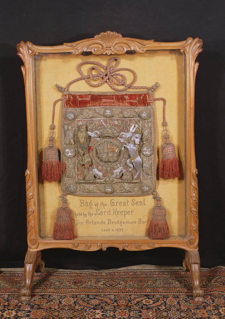 A Nagy Pecsét zacskója, amelyet a Lord Keeper, Sir Orlando Bridgeman tartott (1667-72) alkotó: Unbekannt Unbekannt