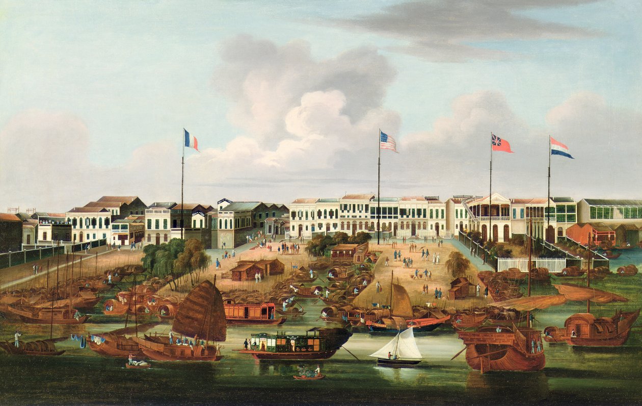 A kantoni hongok – Kínai kereskedelem, 1850 körül alkotó: Unbekannt Unbekannt