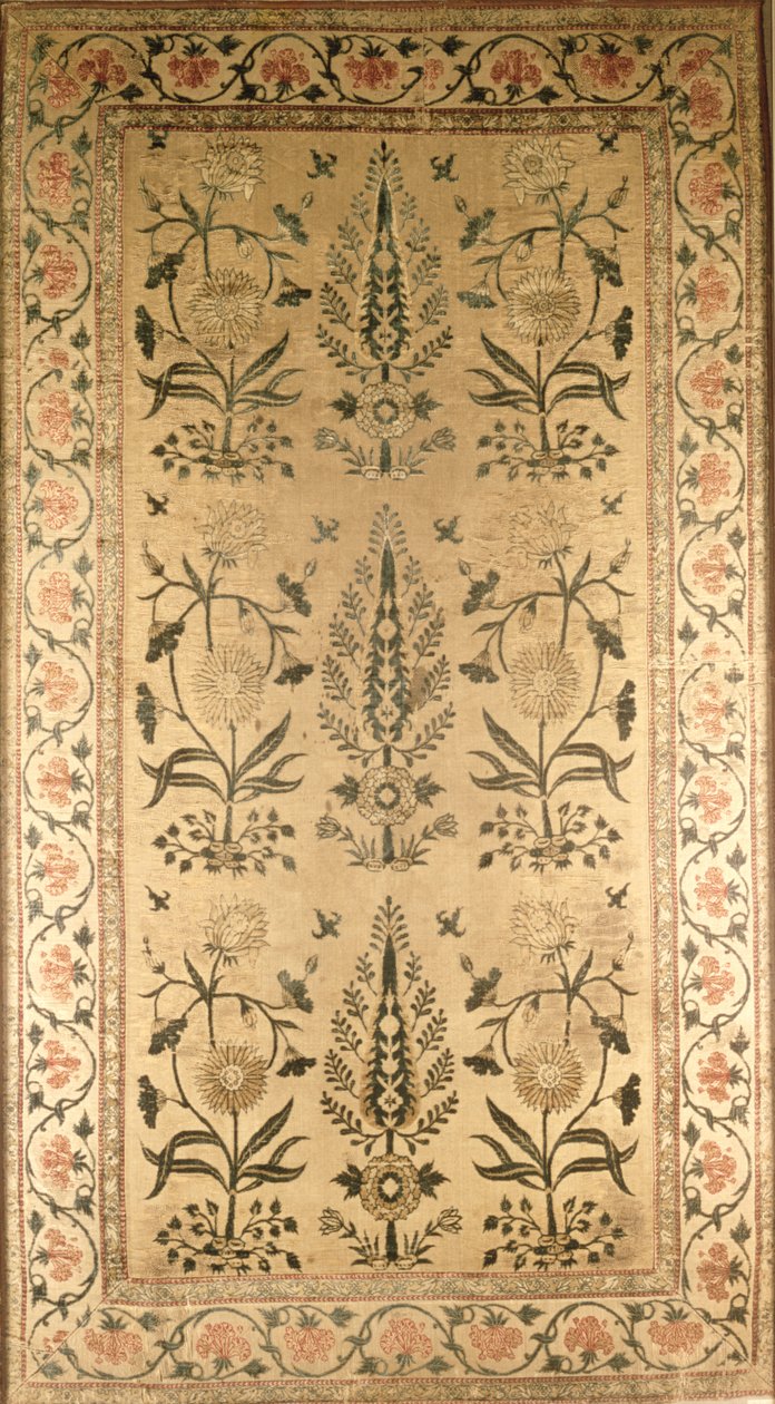 Bársony padlóterítés, Moghul, Shah Jahan időszak, 1628-58 alkotó: Unbekannt Unbekannt
