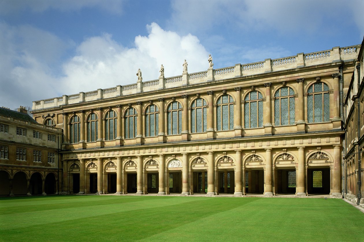 Kilátás a Wren Könyvtár Nagy udvarára, Trinity College, Cambridge alkotó: Unbekannt Unbekannt