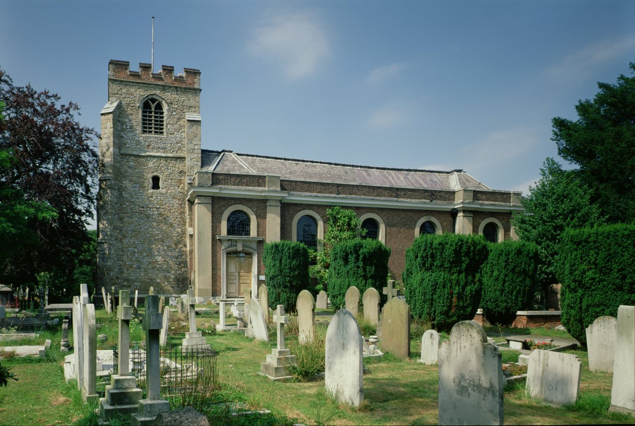 Kilátás a St. Lawrence Whitchurch-re, Little Stanmore, London alkotó: Unbekannt Unbekannt