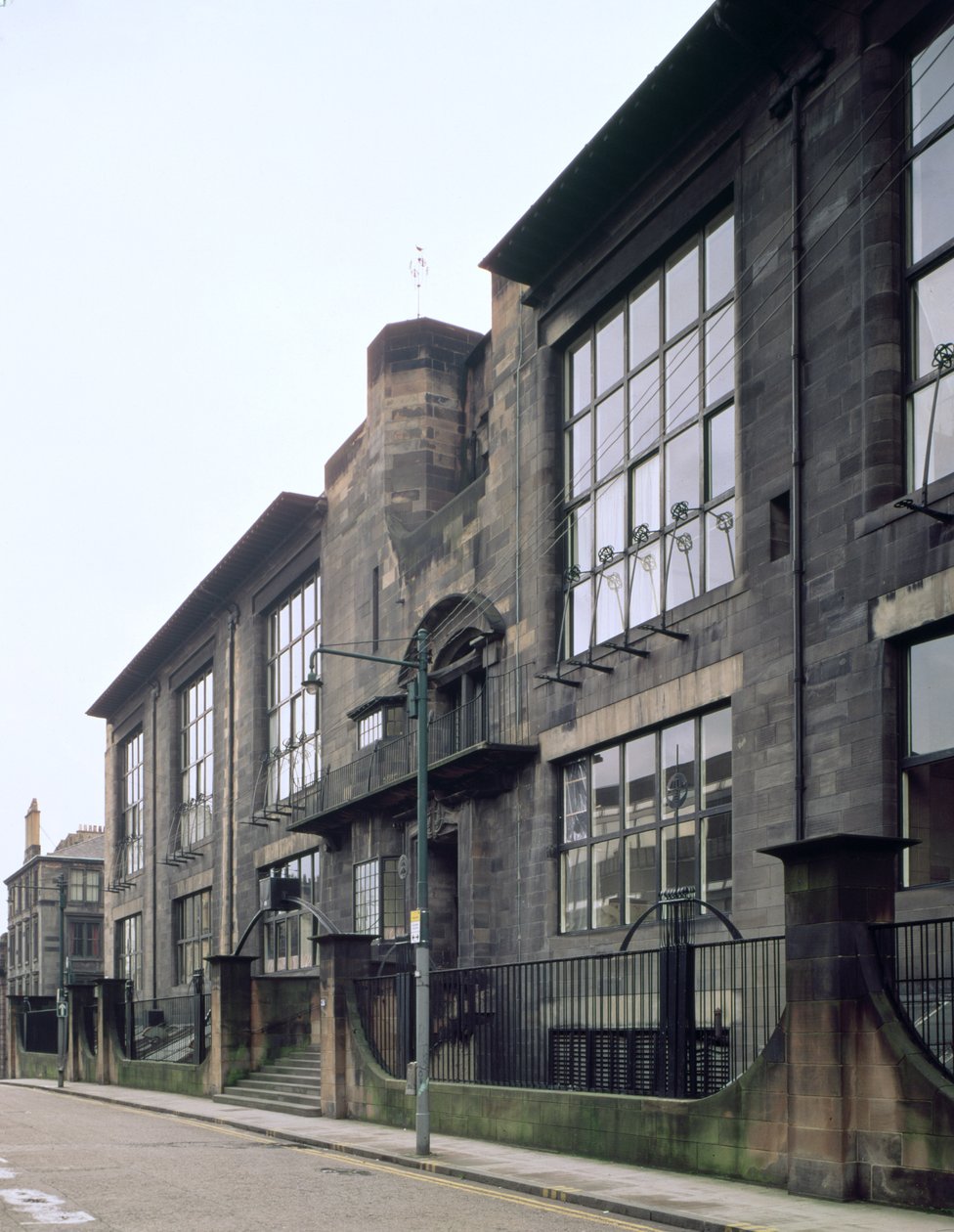 A Charles Rennie Mackintosh (1868-1928) által 1897-1909 között épített Glasgow School of Art külső látképe; Skócia, Egyesült Királyság alkotó: Unbekannt Unbekannt
