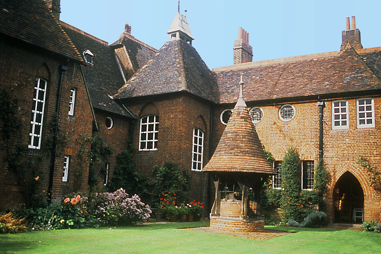 A bexleyheath-i Vörös Ház külső látképe, William Morris (1834-96) tervei között, Philip Webb építészével, 1859-ben elkészült alkotó: Unbekannt Unbekannt