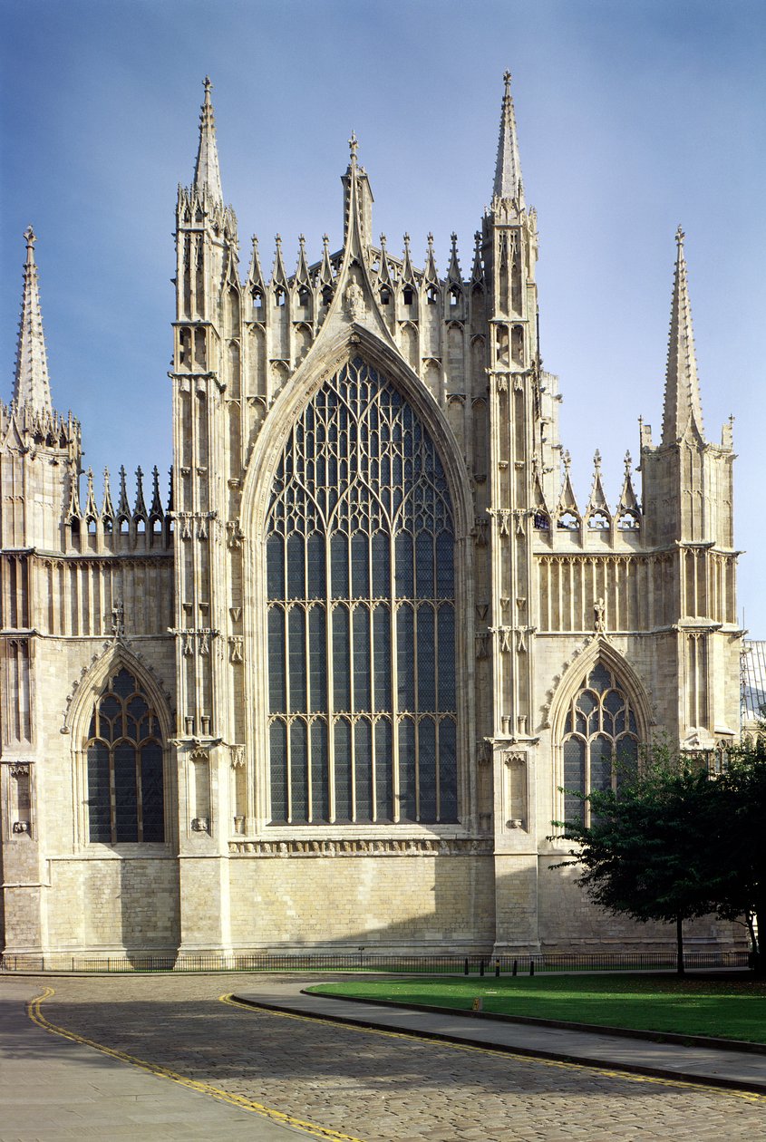 York Minster, kilátás a nyugati ablakra, angol iskola, (15. század), Yorkshire, Egyesült Királyság alkotó: Unbekannt Unbekannt