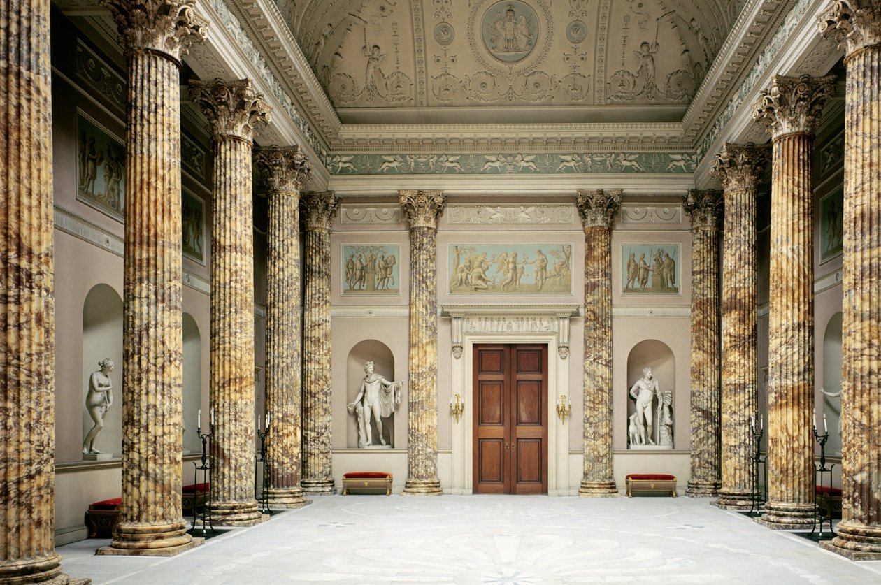 A Marble Hall belseje, Kedleston Hall, Derbyshire alkotó: Unbekannt Unbekannt