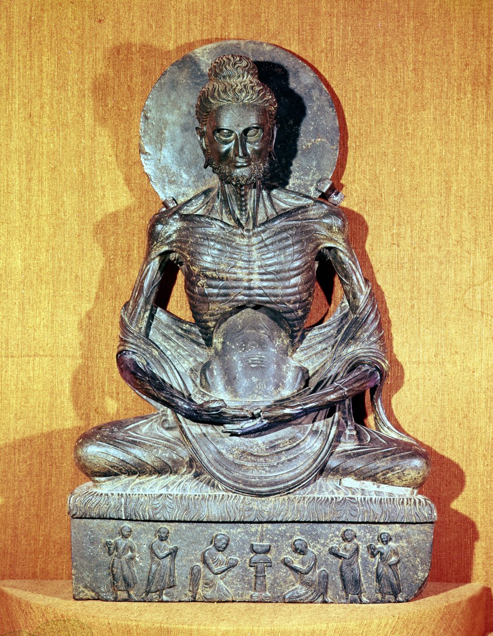 Ülő Buddha meditációban, görög-buddhista stílusban, 1-4. század alkotó: Unbekannt Unbekannt