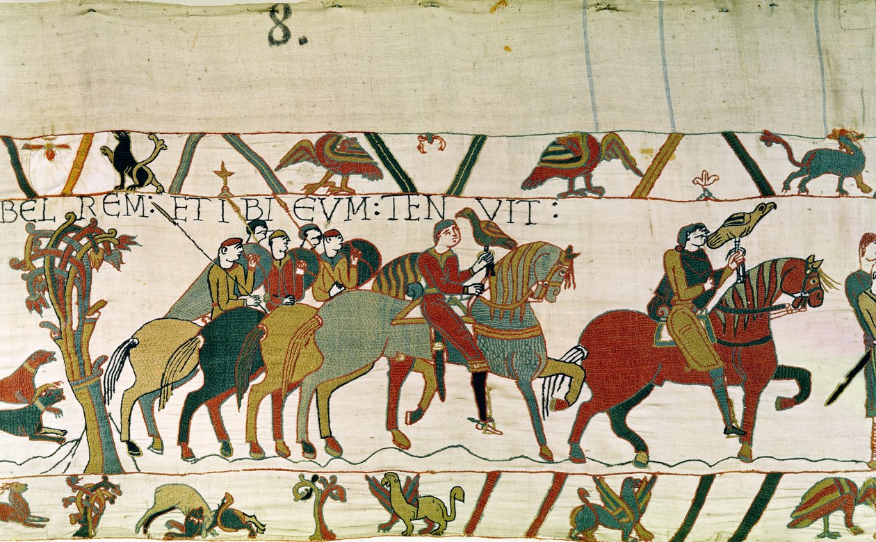 Guy gróf elvezeti Haroldot Beaurainhez, ahol tartja, a Bayeux Tapestry-ben alkotó: Unbekannt Unbekannt