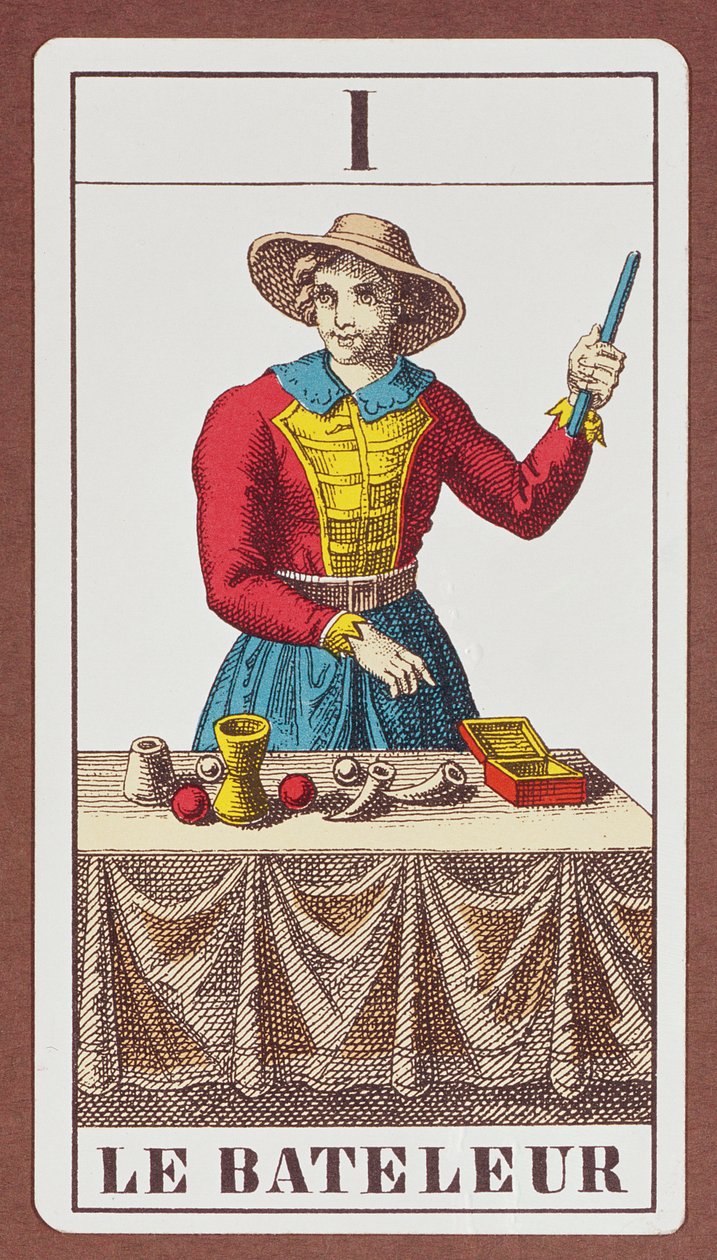 I The Magician, hét tarot kártya különböző csomagokból alkotó: Unbekannt Unbekannt