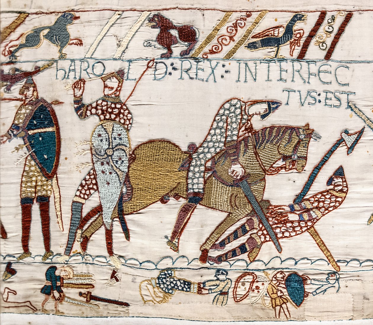 Harold királyt megölik, Bayeux gobelin alkotó: Unbekannt Unbekannt