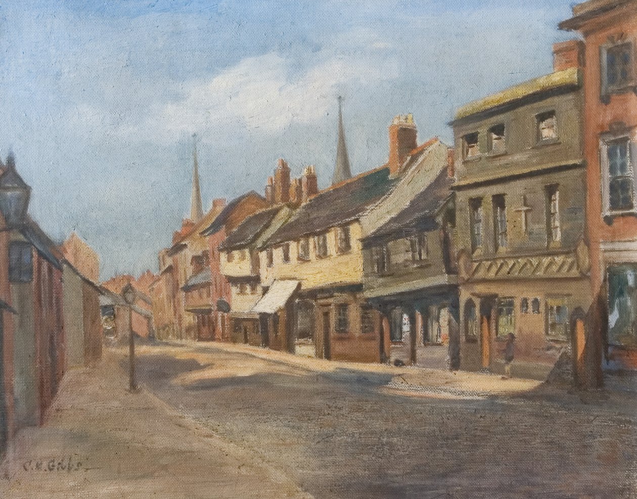 Little Park Street, Coventry, bemutatja az első katolikus templomot, 19. század vége-XX. század alkotó: Unbekannt Unbekannt