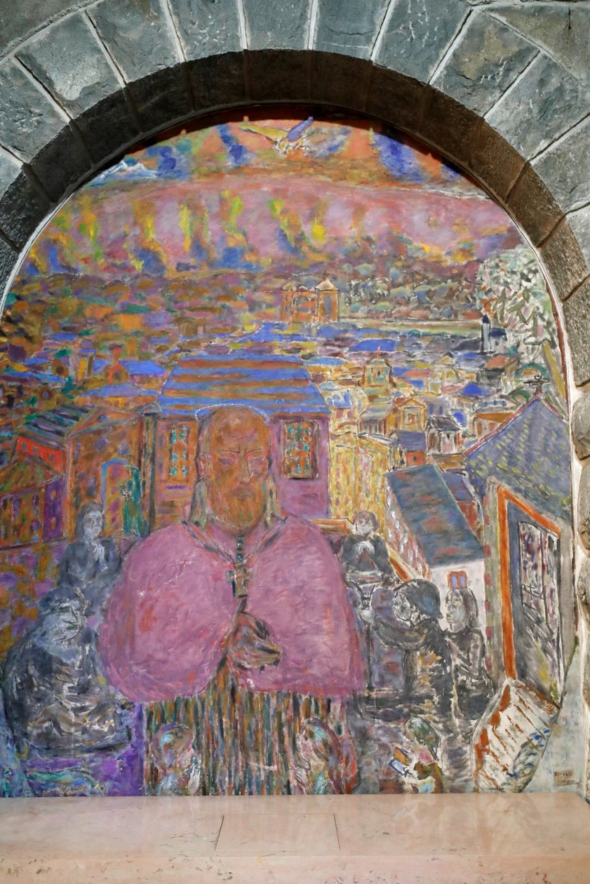 Kegyelemmel teli Szűzanya a Plateau d"Assy templomban, Sales Szent Ferenc, Pierre Bonnard festménye alkotó: Unbekannt Unbekannt