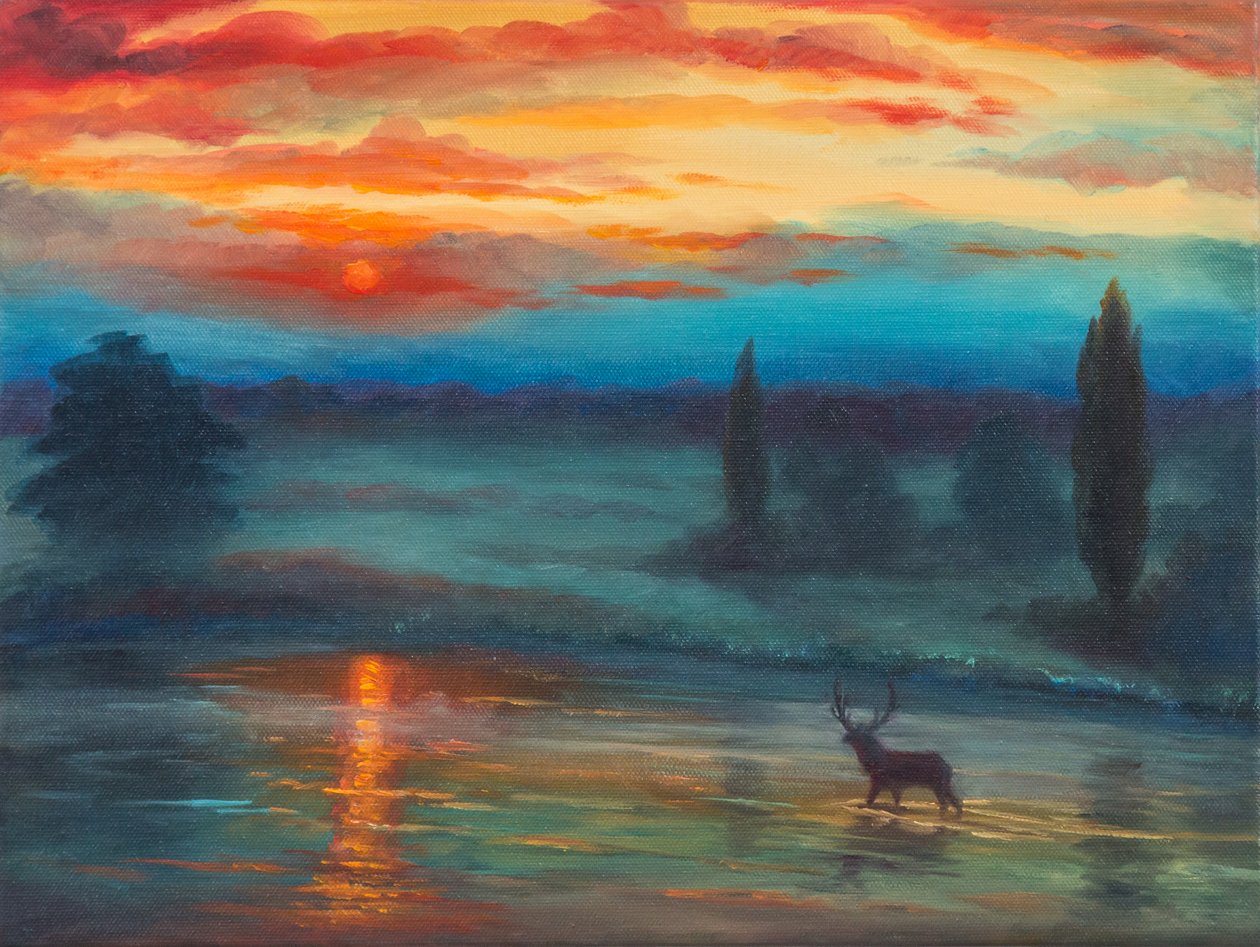 Pen Pond Richmond Park, 2017, alkotó: Unbekannt Unbekannt