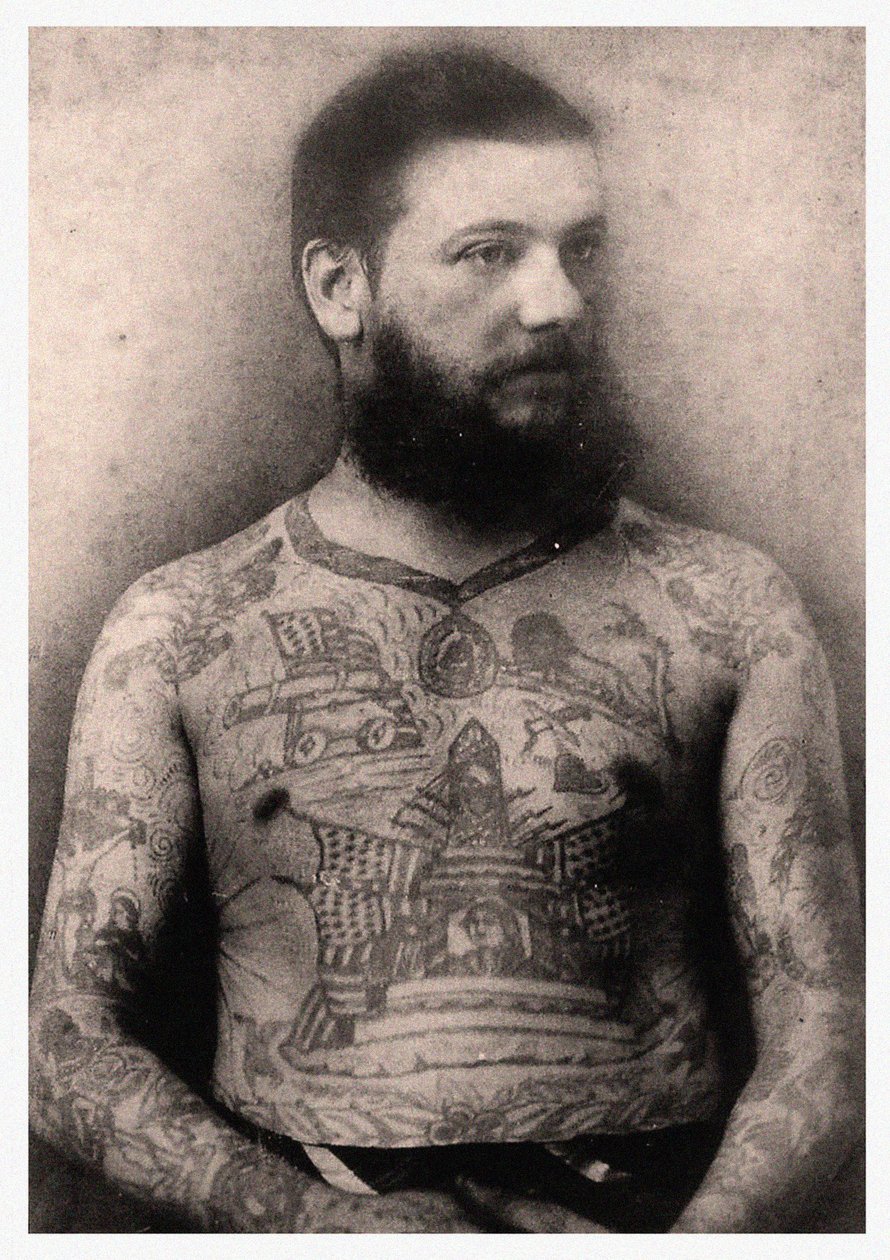 Egy tetovált férfi portréja alkotó: Unbekannt Unbekannt