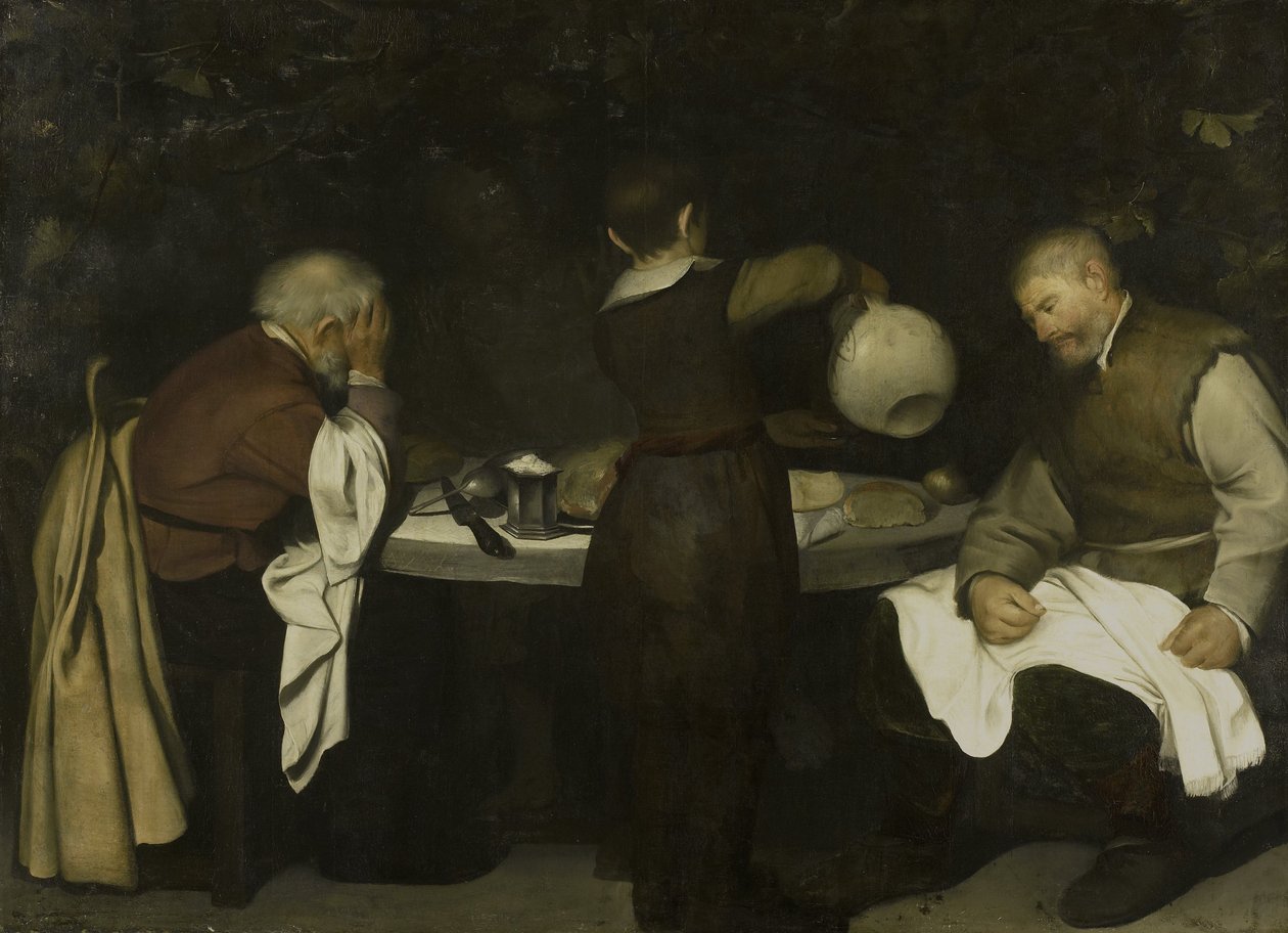 Vacsora Emmausban, 1620-80 alkotó: Unbekannt Unbekannt