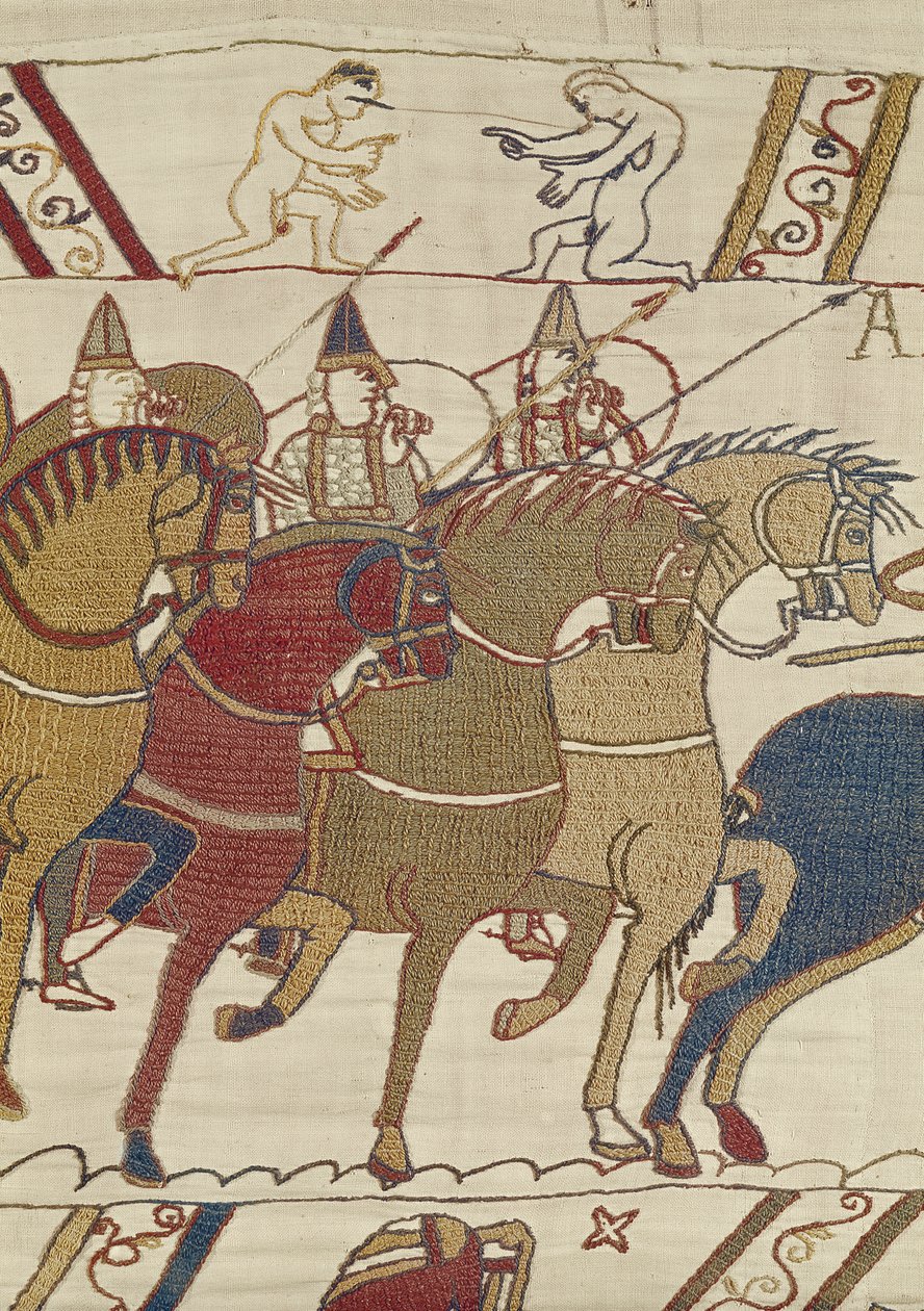 A normannok elindultak Hastingsből, hogy megtámadják Haroldot, Bayeux Tapestryben alkotó: Unbekannt Unbekannt