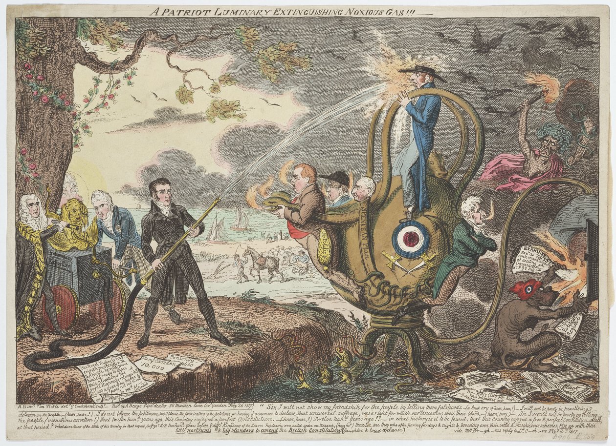 A Patriot Luminary Extinguishing Noxious Gas