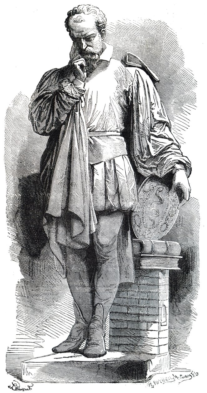 Bernard Palissy szobra. alkotó: Unbekannt
