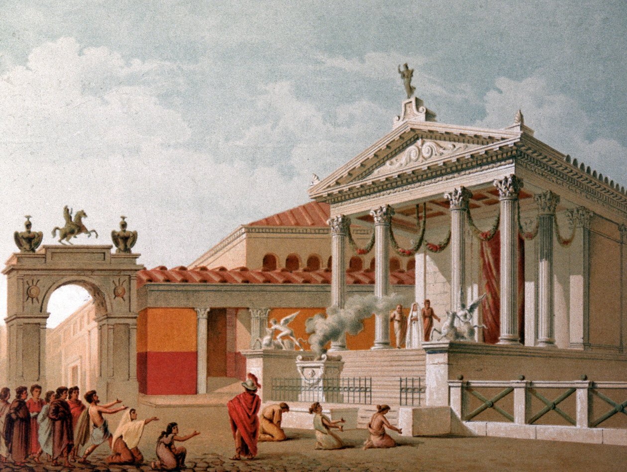 Egy templom Pompejiben alkotó: Unbekannter Künstler