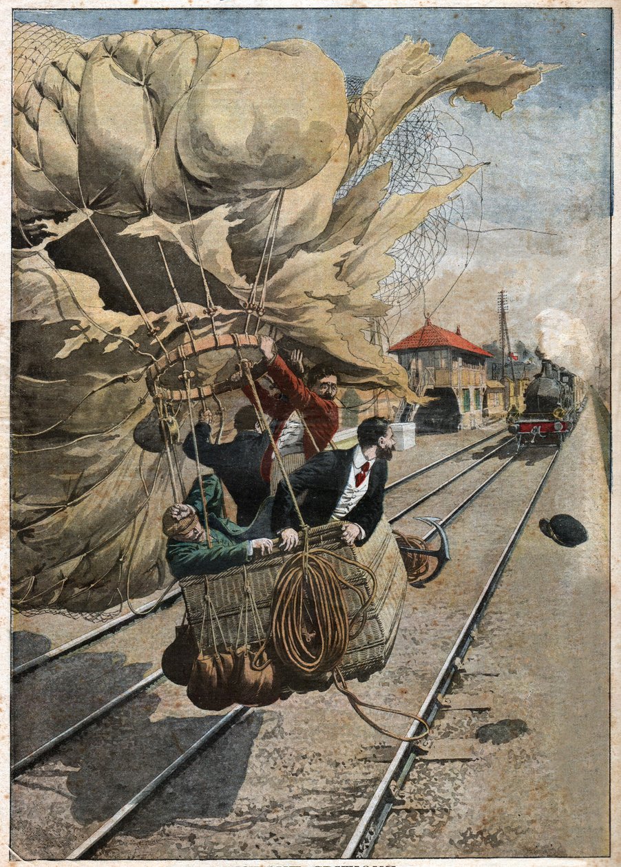 Accident de montgolfiere. Léggömb lezuhan. alkotó: Nicolas Liez