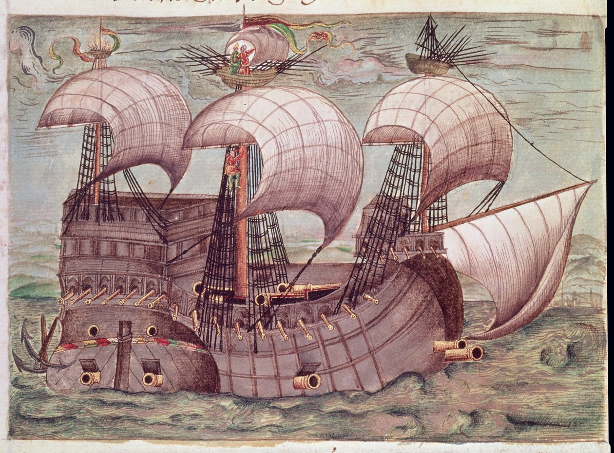 Add hozzá a 15217 f.38v galleon "Our Lady of Guadalupe" (vellum) alkotó: Unbekannter Künstler