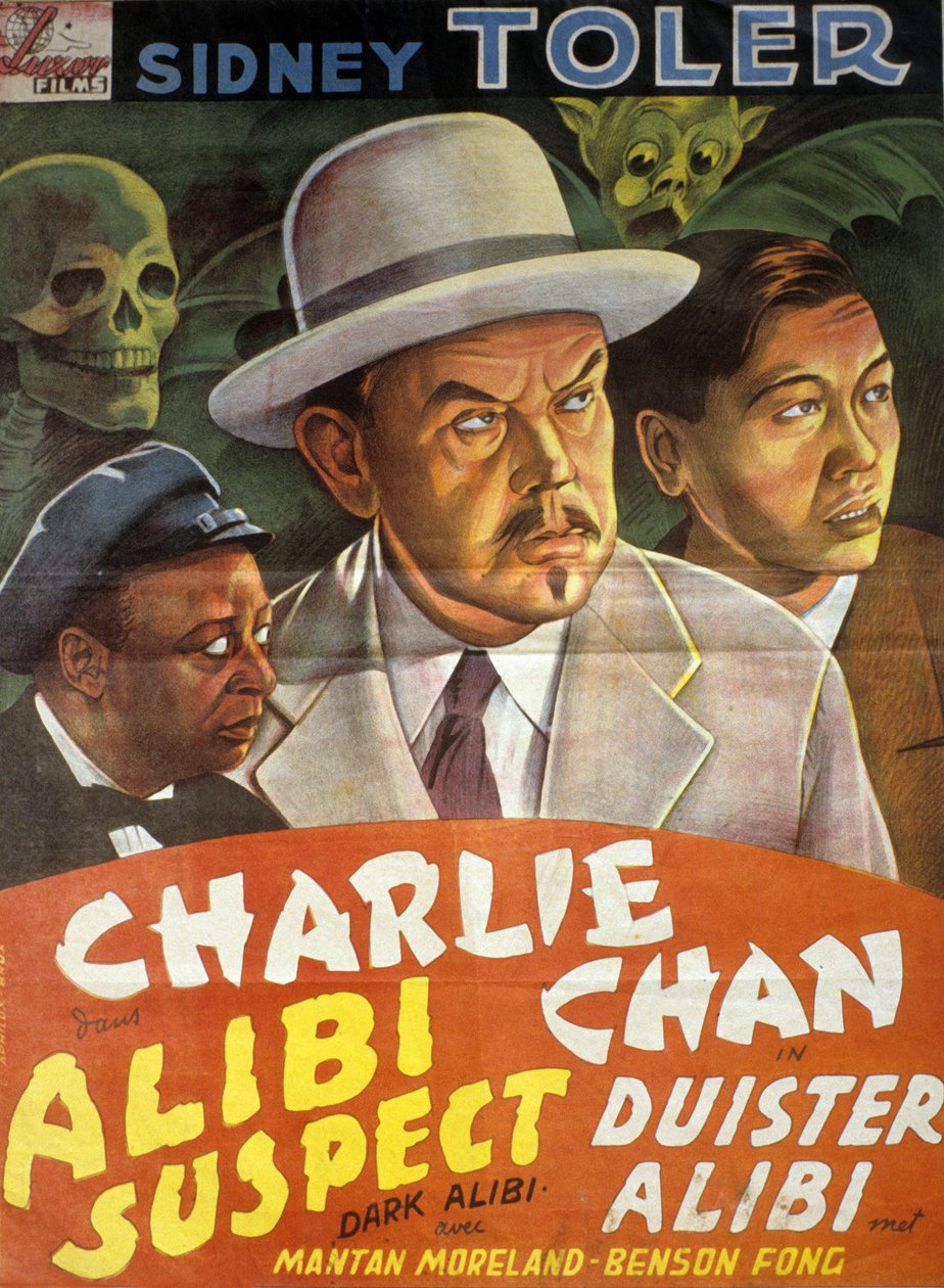 A Charlie Chan: Alibi gyanúsított (sötét alibi) című film plakátja, Phil Karlson és SidneyToler alkotó: Unbekannt