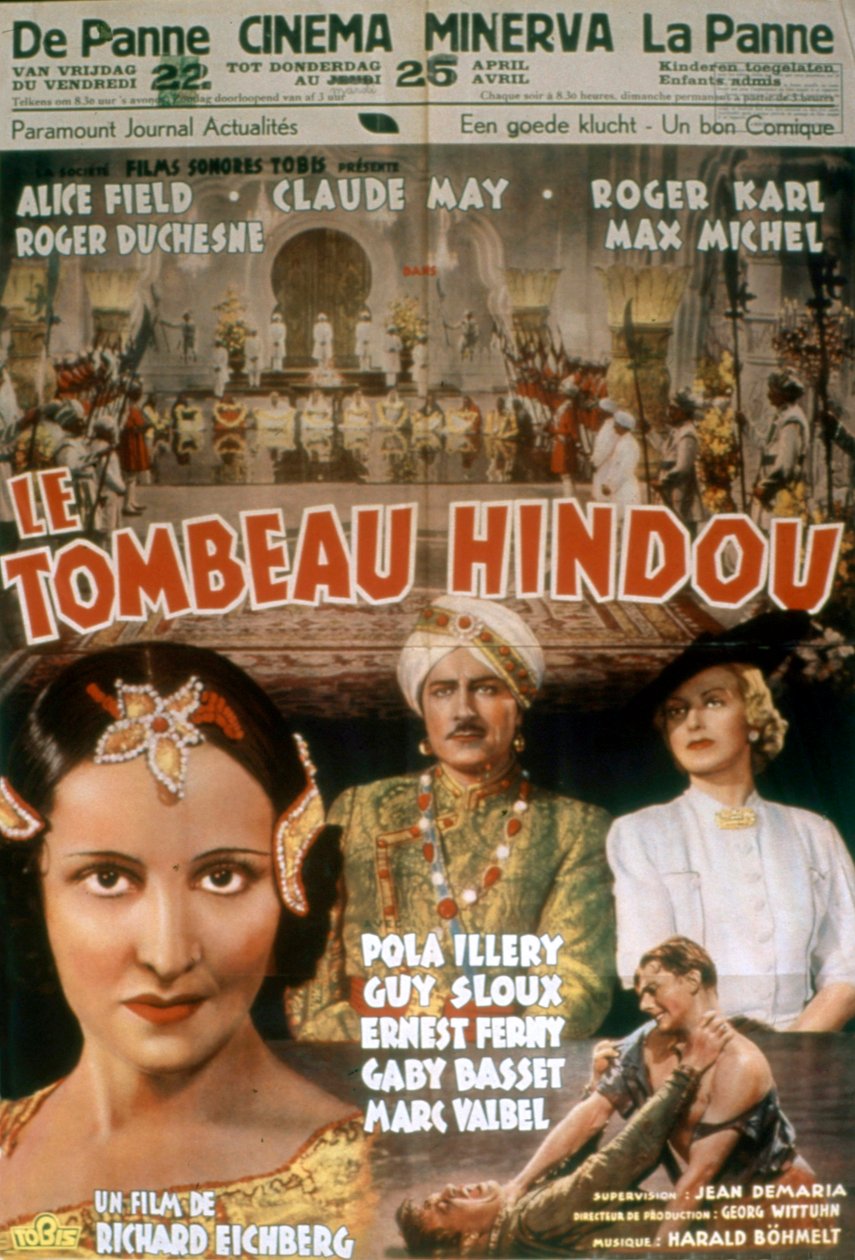 A Richard Eichberg hindu sírja című film plakátja 1938 alkotó: Unbekannt