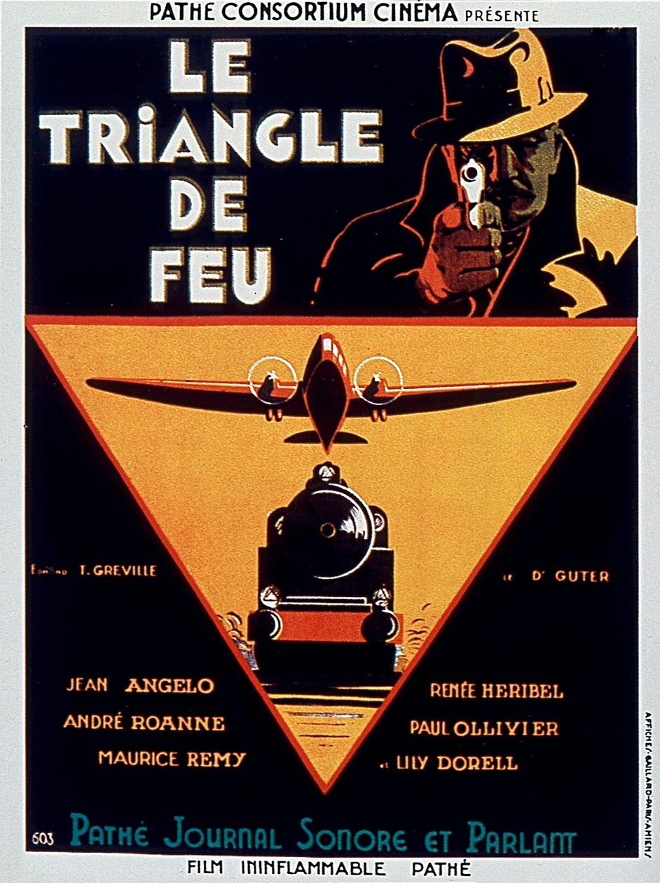 Edmond Greville A tűz háromszöge című film plakátja Jean Angelóval 1932 alkotó: Unbekannt