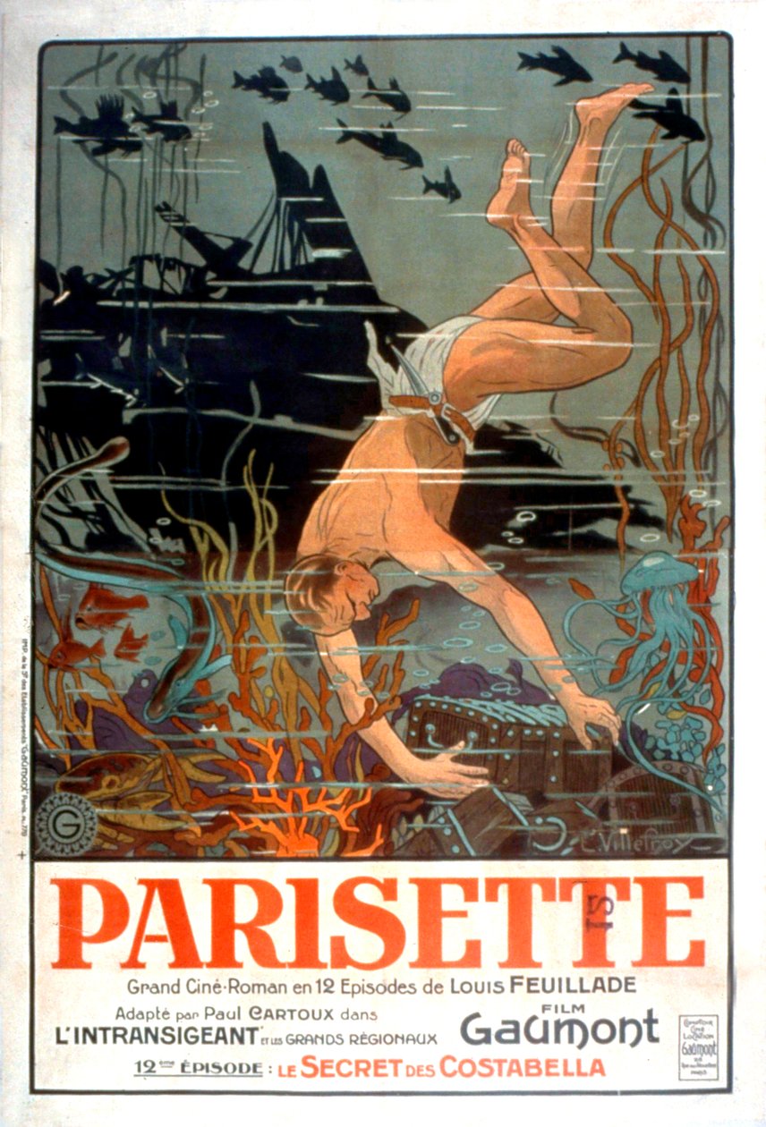 Louis Feuillade Parisette című filmjének plakátja 1921 némafilm némafilm alkotó: Unbekannt