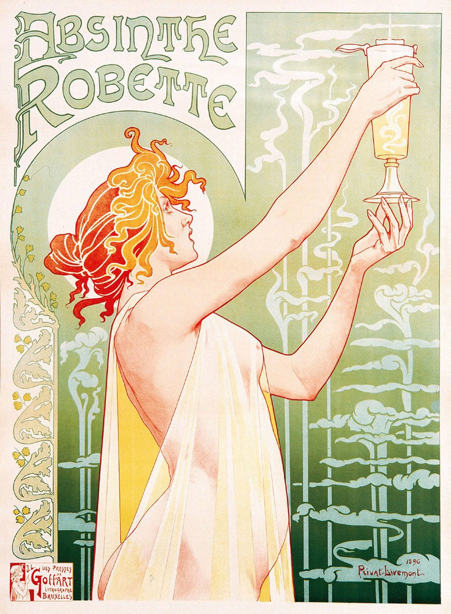 Az Absinthe Robette reklámplakátja alkotó: Unbekannter Künstler