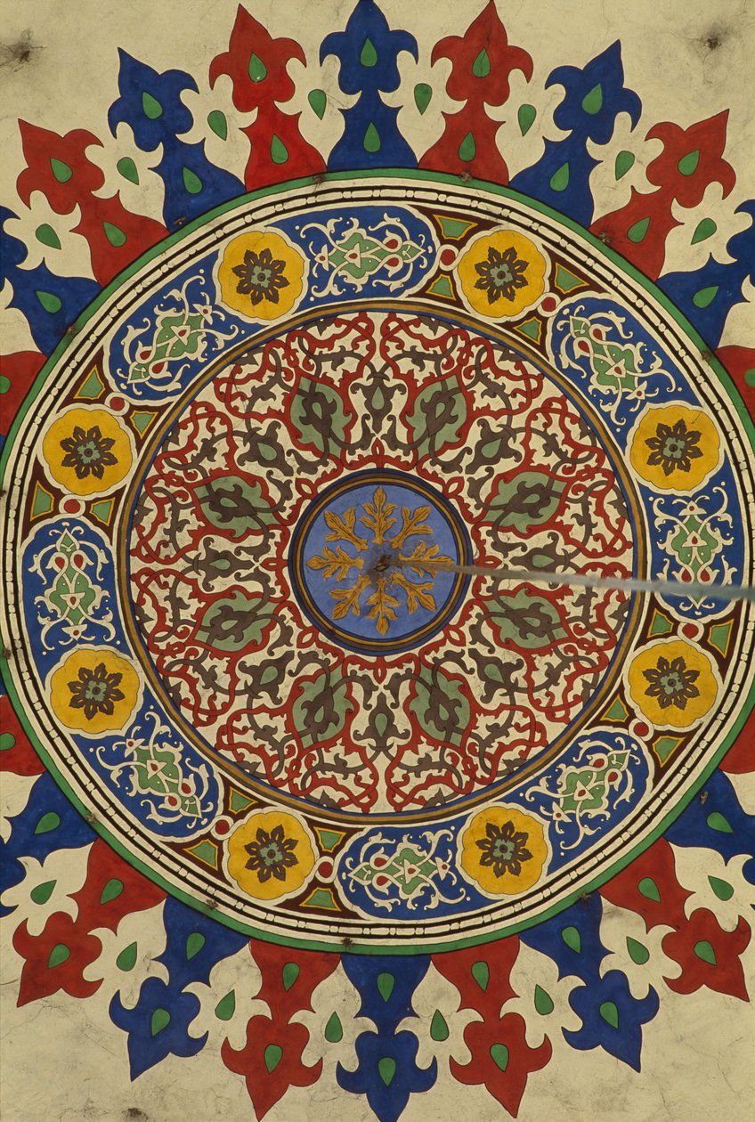 Al-Adiliyah madrasa, kupola, dekoráció (fotó) alkotó: Hippolyte Lalaise Devéria
