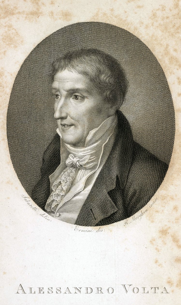 Alessandro Volta (comte Alessandro Giuseppe Anastasio Volta alkotó: Unbekannt