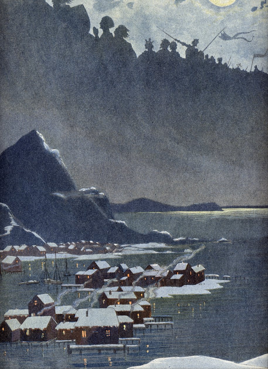 A svéd himnusz allegóriája, 1900 körül (illusztráció) alkotó: Unbekannter Künstler