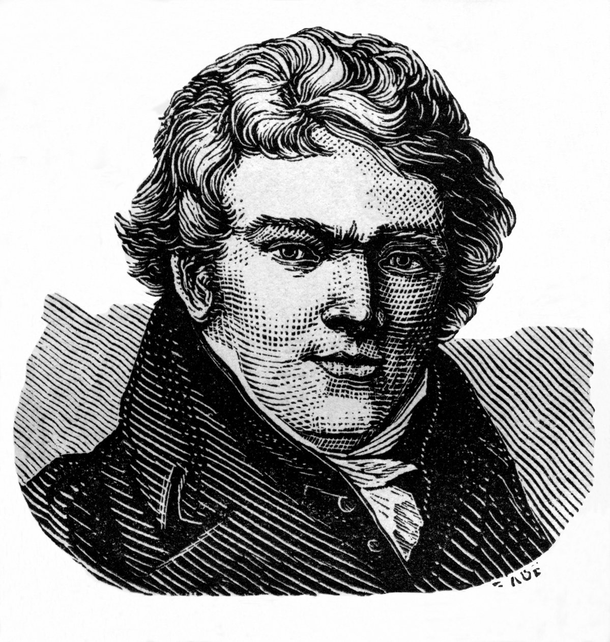 Aloys Senefelder (1771-1834), acteur et dramaturge allemand, inventeur de la lithographie et imprimeur - Senefelder, Alois, a litográfia feltalálója. Illusztráció / fametszet a : " A világ illusztrációkban ", kiadta a szerzőDr. Chr. Chr. alkotó: Unbekannter Künstler