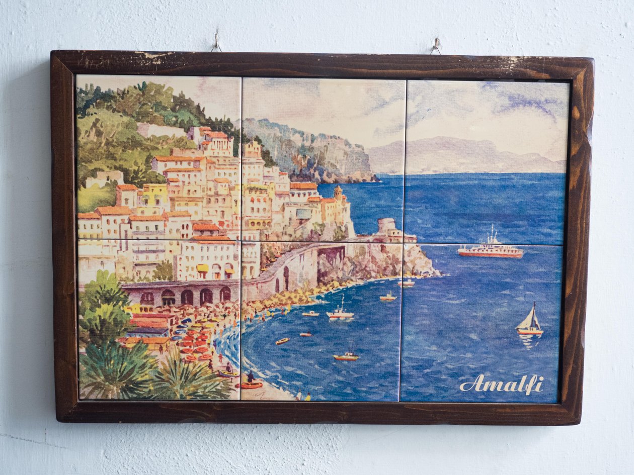 Amalfi, csempefestés, Amalfi, Amalfi-part, Costiera Amalfitana, Salerno tartomány, Campania, Olaszország, Európa (fotó) alkotó: Unbekannter Künstler