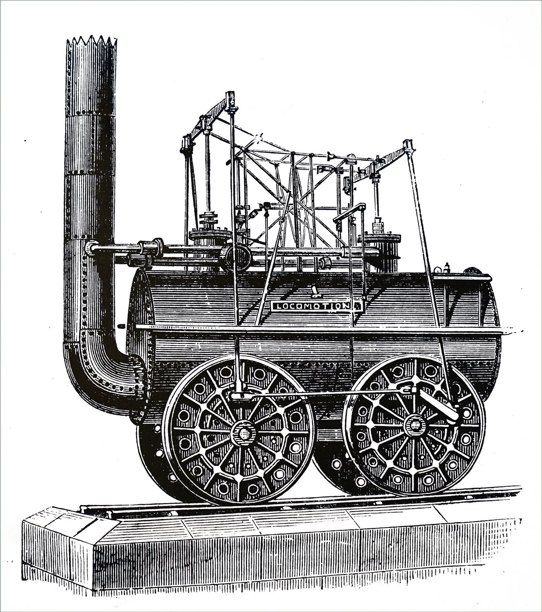 Egy motoros mozdony, amelyet George Stephenson épített alkotó: Unbekannt