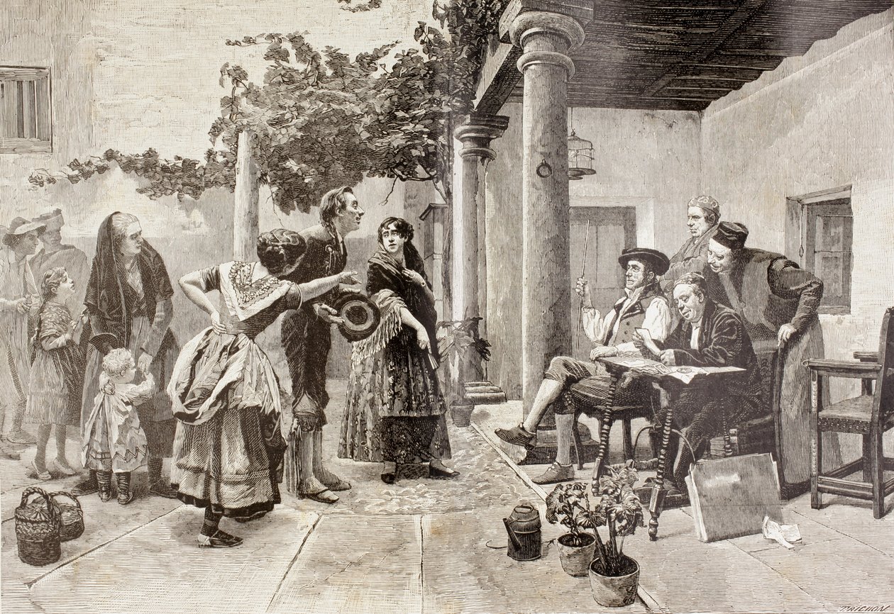 Mielőtt a polgármester Julio Worms spanyol művész „The Illustrated World” című festménye után megjelentette a Barcelonát alkotó: Unbekannt