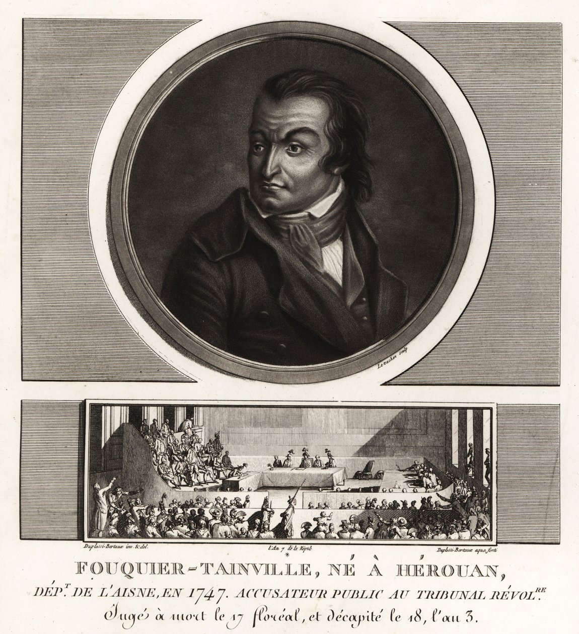 Antoine Quentin Fouquier-Tainville, Forradalmi Törvényszék államügyésze, guillotinalizált 1795 alkotó: Unbekannt