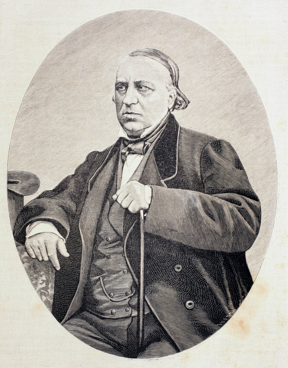 Antonio Bergnes de las Casas (1801-1879), spanyol tudós és a Barcelonai Egyetem rektora, az El Mundo Ilustrado-ból, kiadta a Barcelona c. alkotó: Unbekannt