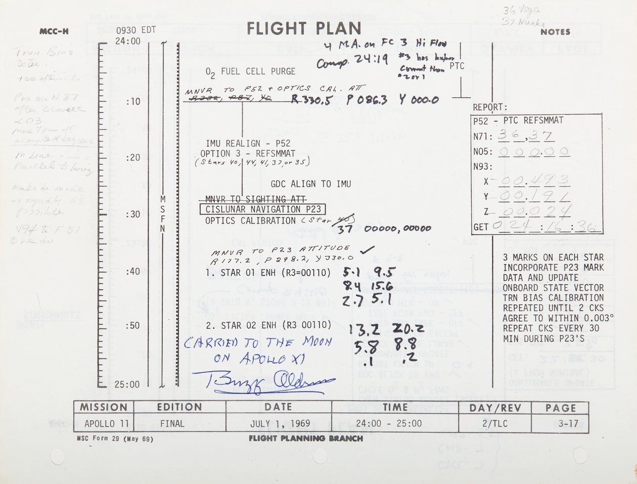 Apollo 11 repülési terv, 3-17/3-18. NASA/MSC alkotó: Unbekannt