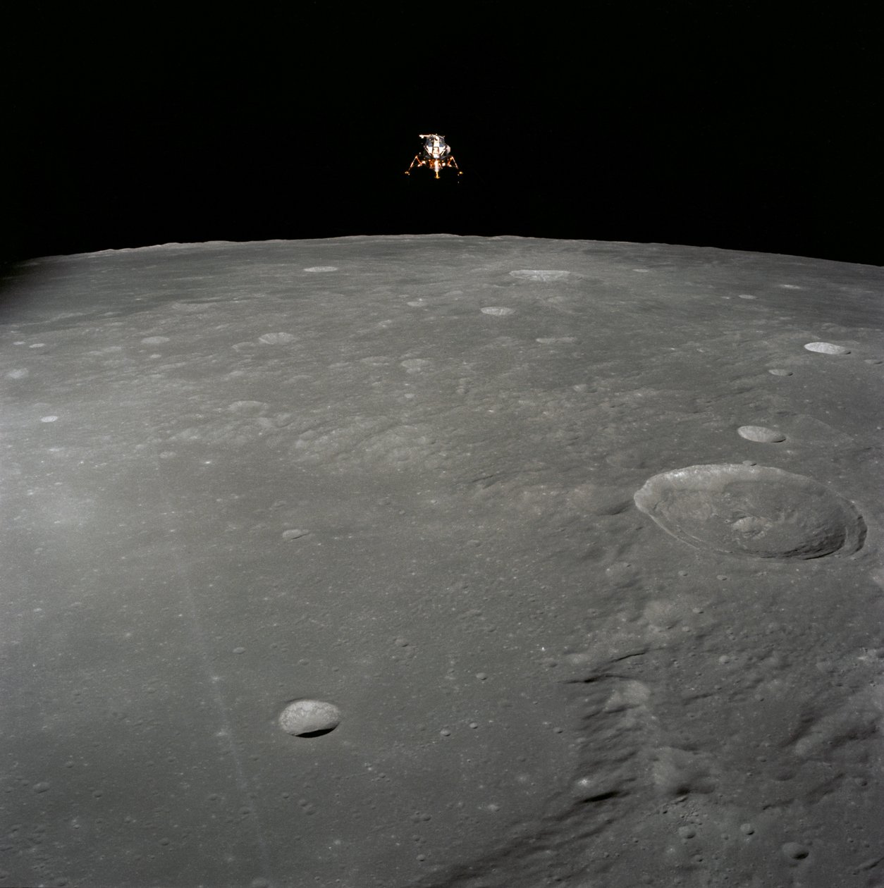 Az Apollo 12 holdmodul Intrepid leszállás a Hold felszínén a Viharok óceánjában alkotó: Unbekannt