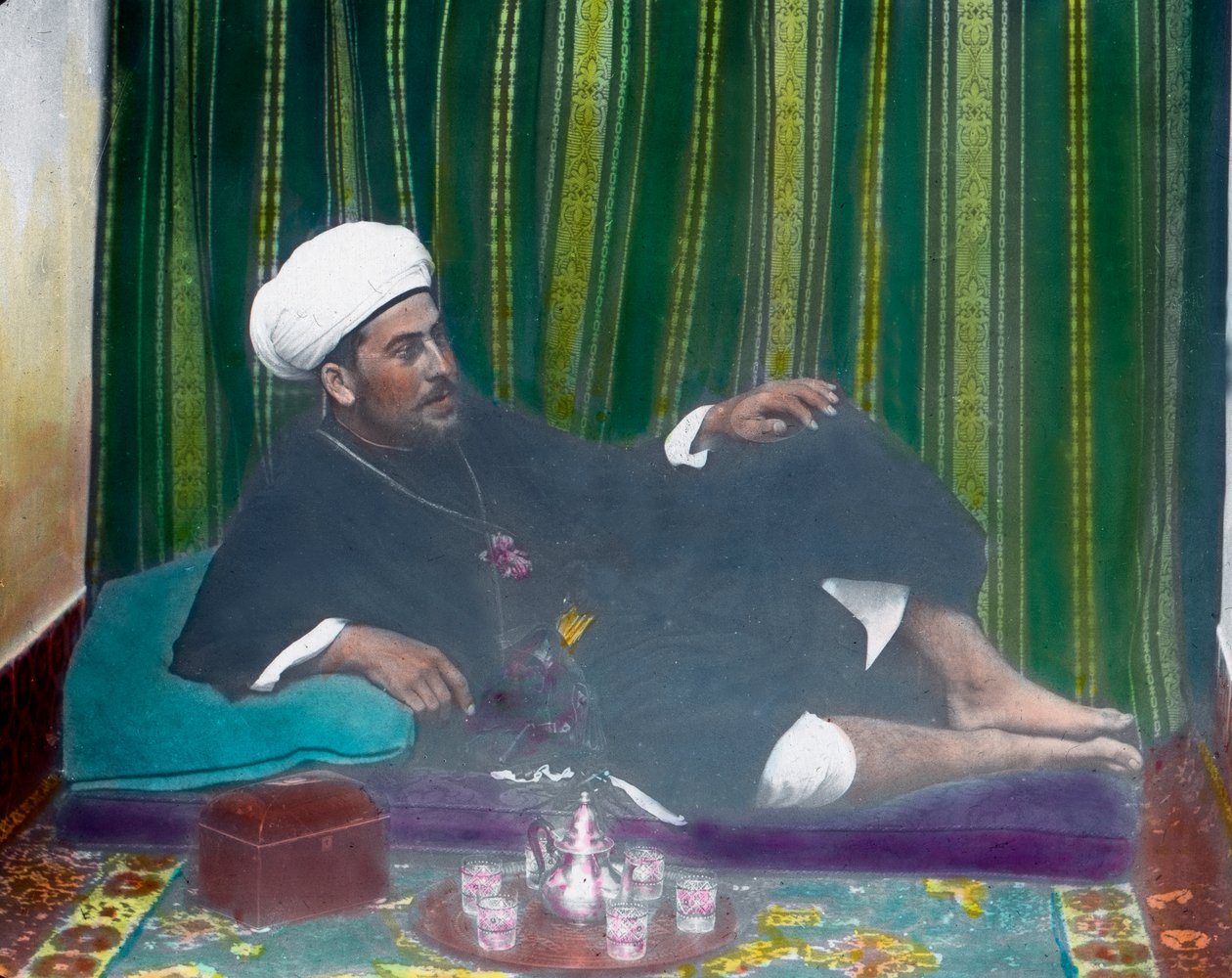 Arab having tea alkotó: Unbekannter Künstler